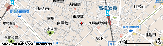 愛知県東海市高横須賀町東屋敷14周辺の地図