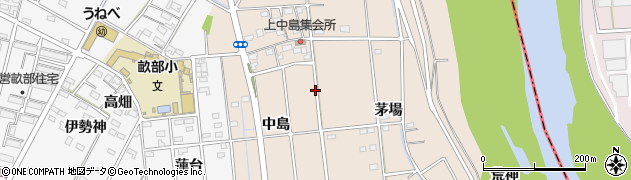 愛知県豊田市畝部東町中島周辺の地図