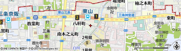 京都府京都市東山区土居之内町周辺の地図