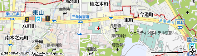 東急ハーヴェストクラブ京都東山Ｉｎ　ＴＨＥ　ＨＯＴＥＬ　ＨＩＧＡＳＨＩＹＡＭＡ周辺の地図