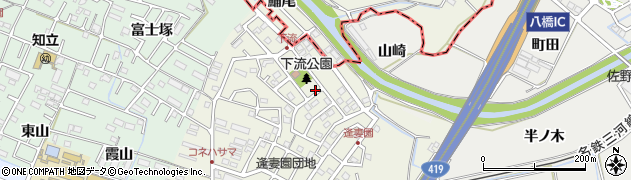 愛知県知立市牛田町下流周辺の地図