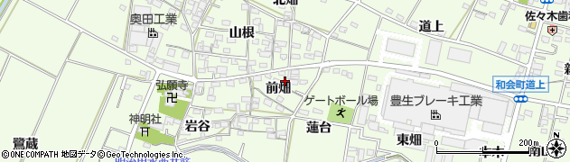 愛知県豊田市和会町前畑周辺の地図