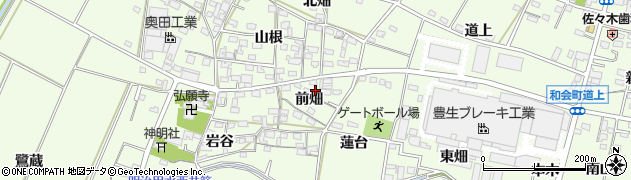 愛知県豊田市和会町（前畑）周辺の地図