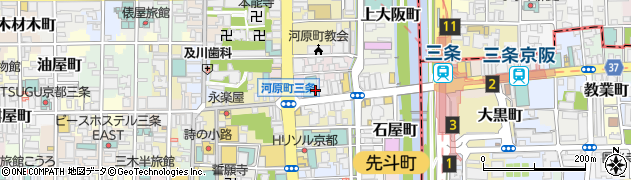 ザロイヤルパークホテル京都三条周辺の地図