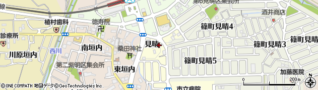 京都府亀岡市篠町篠（見晴）周辺の地図
