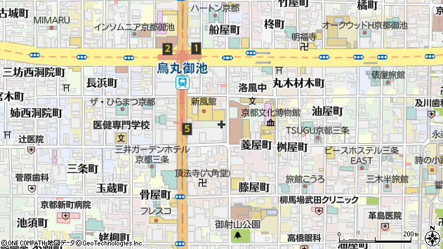 〒604-8184 京都府京都市中京区曇華院前町の地図