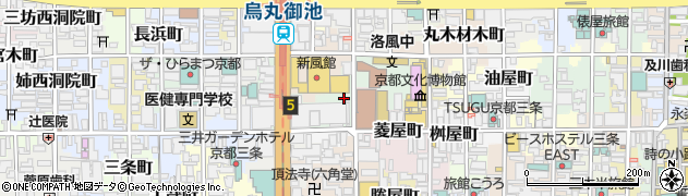 京都府京都市中京区曇華院前町周辺の地図