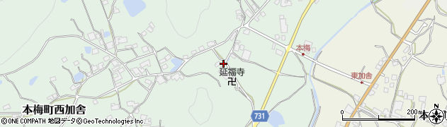 京都府亀岡市本梅町西加舎的場周辺の地図