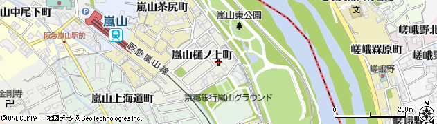 京都府京都市西京区嵐山樋ノ上町25周辺の地図