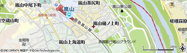 京都府京都市西京区嵐山樋ノ上町8周辺の地図