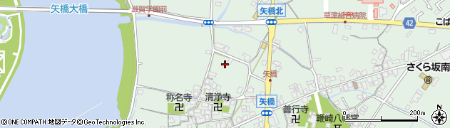 滋賀県草津市矢橋町周辺の地図