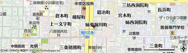 京都府京都市中京区姉東堀川町周辺の地図