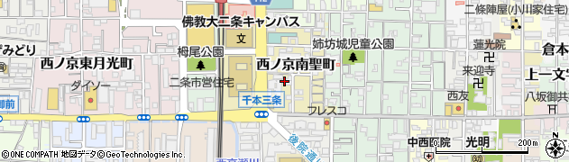 京都府京都市中京区西ノ京南聖町周辺の地図