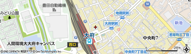 愛知県大府市中央町3丁目周辺の地図