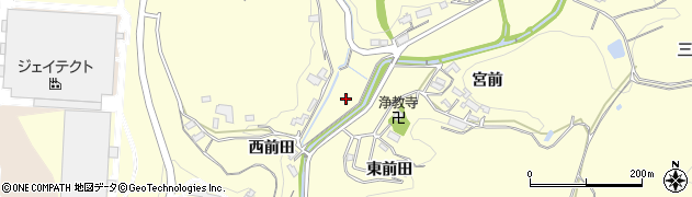 愛知県岡崎市恵田町周辺の地図