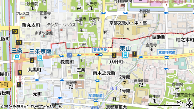 〒605-0012 京都府京都市東山区西海子町の地図