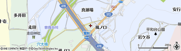京都府亀岡市曽我部町重利風ノ口2周辺の地図