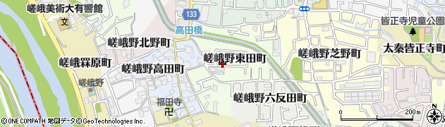 京都府京都市右京区嵯峨野東田町周辺の地図