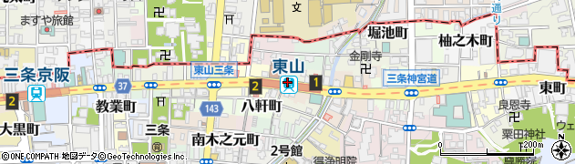 京都府京都市東山区大井手町周辺の地図