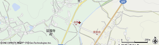 京都府亀岡市本梅町西加舎（川毛）周辺の地図