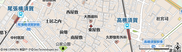 愛知県東海市高横須賀町東屋敷72周辺の地図