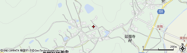 京都府亀岡市本梅町西加舎（上条）周辺の地図