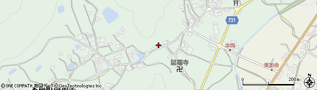 京都府亀岡市本梅町西加舎（西山）周辺の地図
