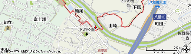 愛知県豊田市駒場町（鯒尾）周辺の地図