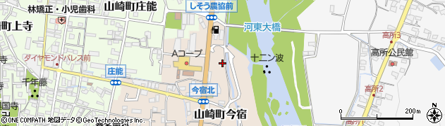兵庫西農協山崎米工房周辺の地図