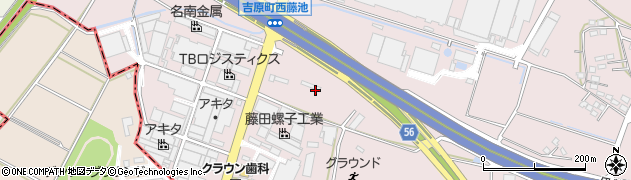 愛知県豊田市吉原町（平子）周辺の地図