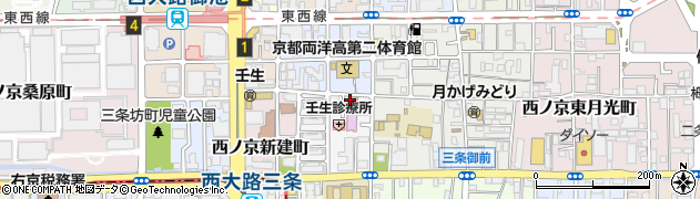 京都市　公設民営児童館壬生児童館周辺の地図