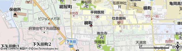 京都府亀岡市柳町周辺の地図