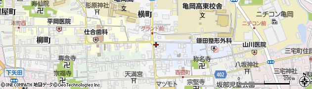 カナリヤ化粧品　横町本店周辺の地図