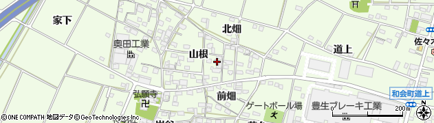 愛知県豊田市和会町山根58周辺の地図