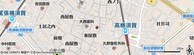 愛知県東海市高横須賀町東屋敷61周辺の地図