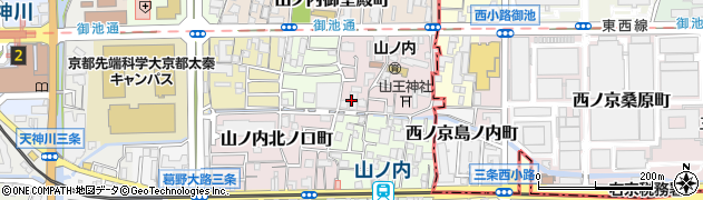 京都府京都市右京区山ノ内宮脇町周辺の地図