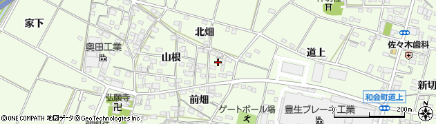 愛知県豊田市和会町山根77周辺の地図