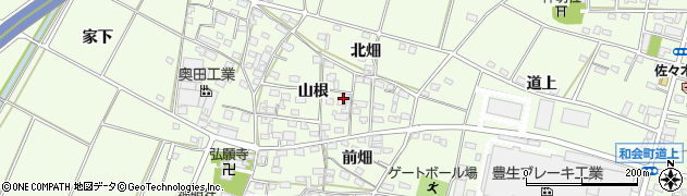愛知県豊田市和会町山根61周辺の地図