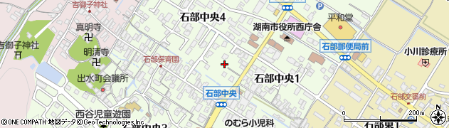 滋賀県湖南市石部中央周辺の地図