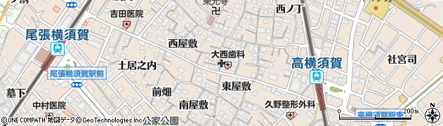 愛知県東海市高横須賀町東屋敷54周辺の地図