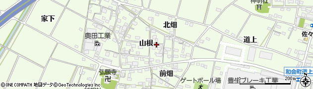 愛知県豊田市和会町山根48周辺の地図