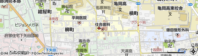 京都府亀岡市新町周辺の地図