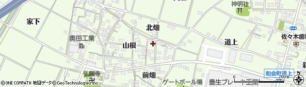 愛知県豊田市和会町山根80周辺の地図