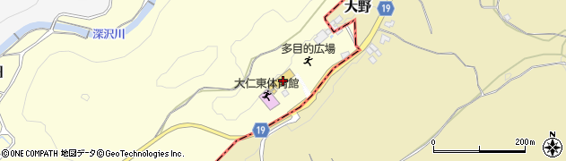 伊豆の国市役所　野外活動センター周辺の地図