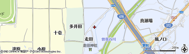 京都府亀岡市余部町（走田）周辺の地図