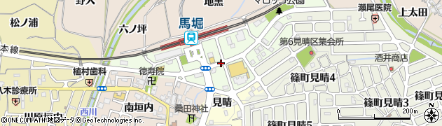 京都府亀岡市篠町馬堀駅前周辺の地図