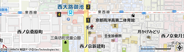 京都市駐輪場西大路御池駅自転車等駐車場周辺の地図