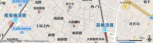 愛知県東海市高横須賀町東屋敷48周辺の地図