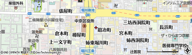 京都府京都市中京区三坊堀川町61周辺の地図