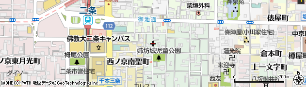 京都府京都市中京区西ノ京勧学院町周辺の地図